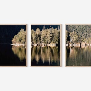 Nature Print Set of 3 Mountain Landscape Prints Nordic Forest Digital Art Decor Forest Photography Printable Wall Art Nature Landscape Art