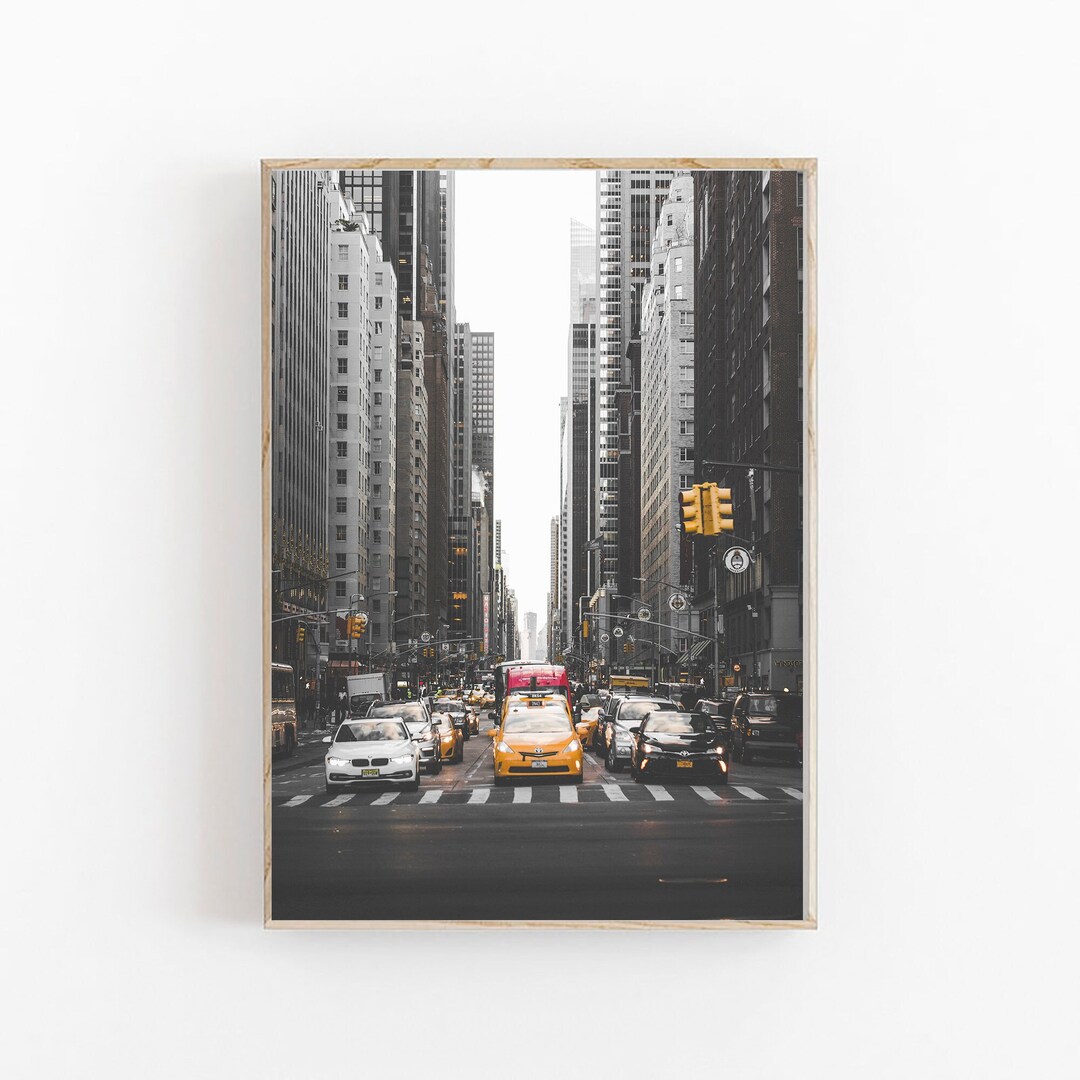 New York Print, NYC City Print Black and White, Modern Minimalist Art ...