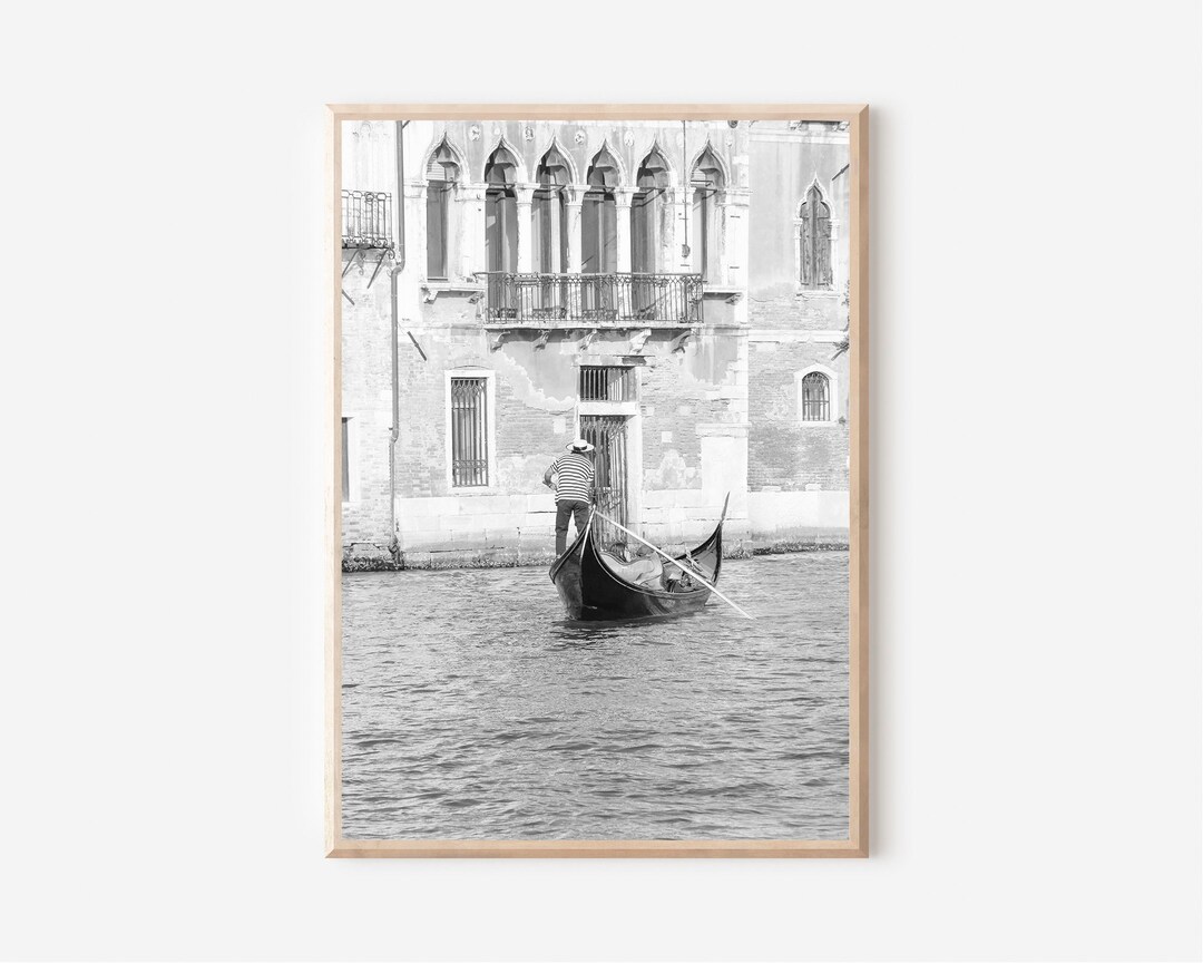 Venice Print Black and White, Venice Wall Art, Italy Travel Poster ...