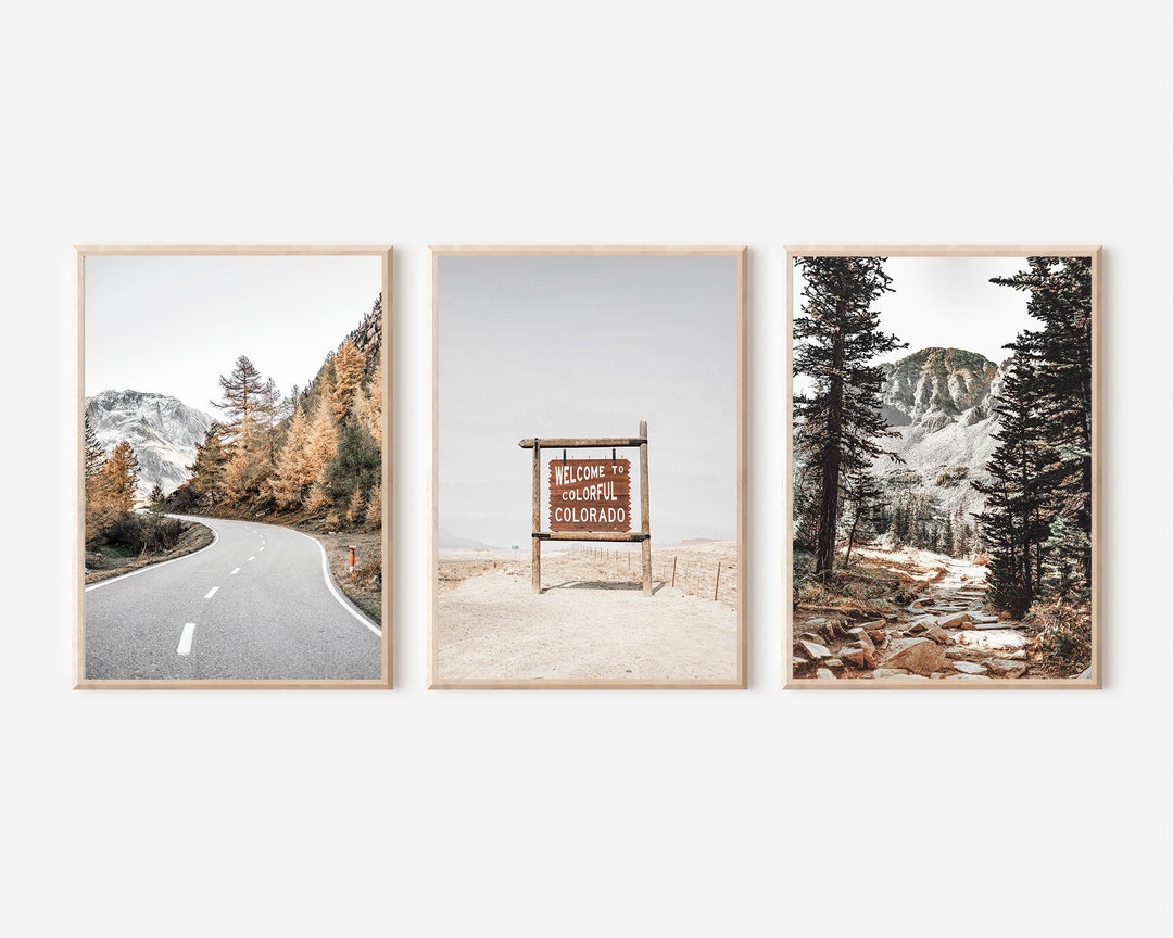 Colorado Print, Colorado Wall Art, Set of 3 Prints, to Colorado