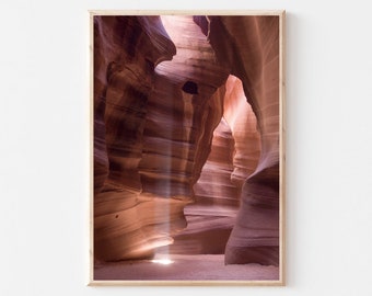 Antelope Canyon Print, Antelope Canyon Wall Art, Desert Print, Southwestern Wall Art, Slot Canyon Print, Arizona Pastel Wall Art, Modern Art