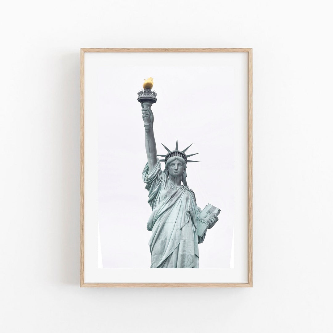 Statue of Liberty Art Print, New York City Travel Poster (digital ...