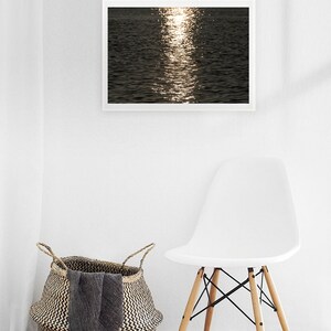 Modern Abstract Wall Decor, Coastal Wall Art Decor, Above the Bed Wall Art, Modern Abstract Wall Decor, Ocean Waves, Sunset Ocean,Minimalist image 4