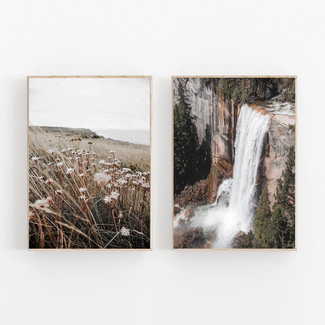 Nature Print Set of 2, Forest Wall Art Print Set of 2, Modern ...