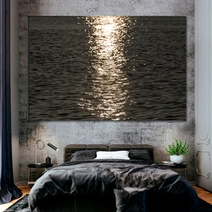 Modern Abstract Wall Decor, Coastal Wall Art Decor, Above the Bed Wall Art, Modern Abstract Wall Decor, Ocean Waves, Sunset Ocean,Minimalist image 6