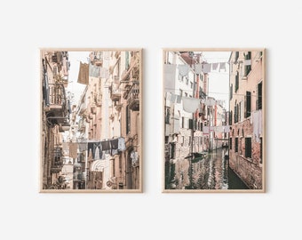 Venice Canal Print Set, Italy Gallery Wall Art (Digital Download)