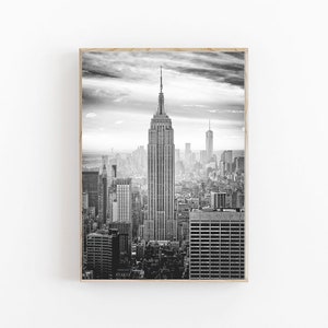 New York Print NYC City Print Black and White Modern Minimalist Art Decor New York Home Decor Manhattan Art Print New York Digital Download