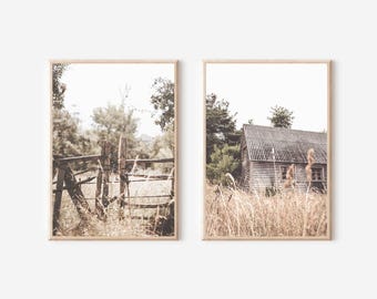 Rustic Barn Print Set: Farmhouse Landscape Photography (Digital Download)