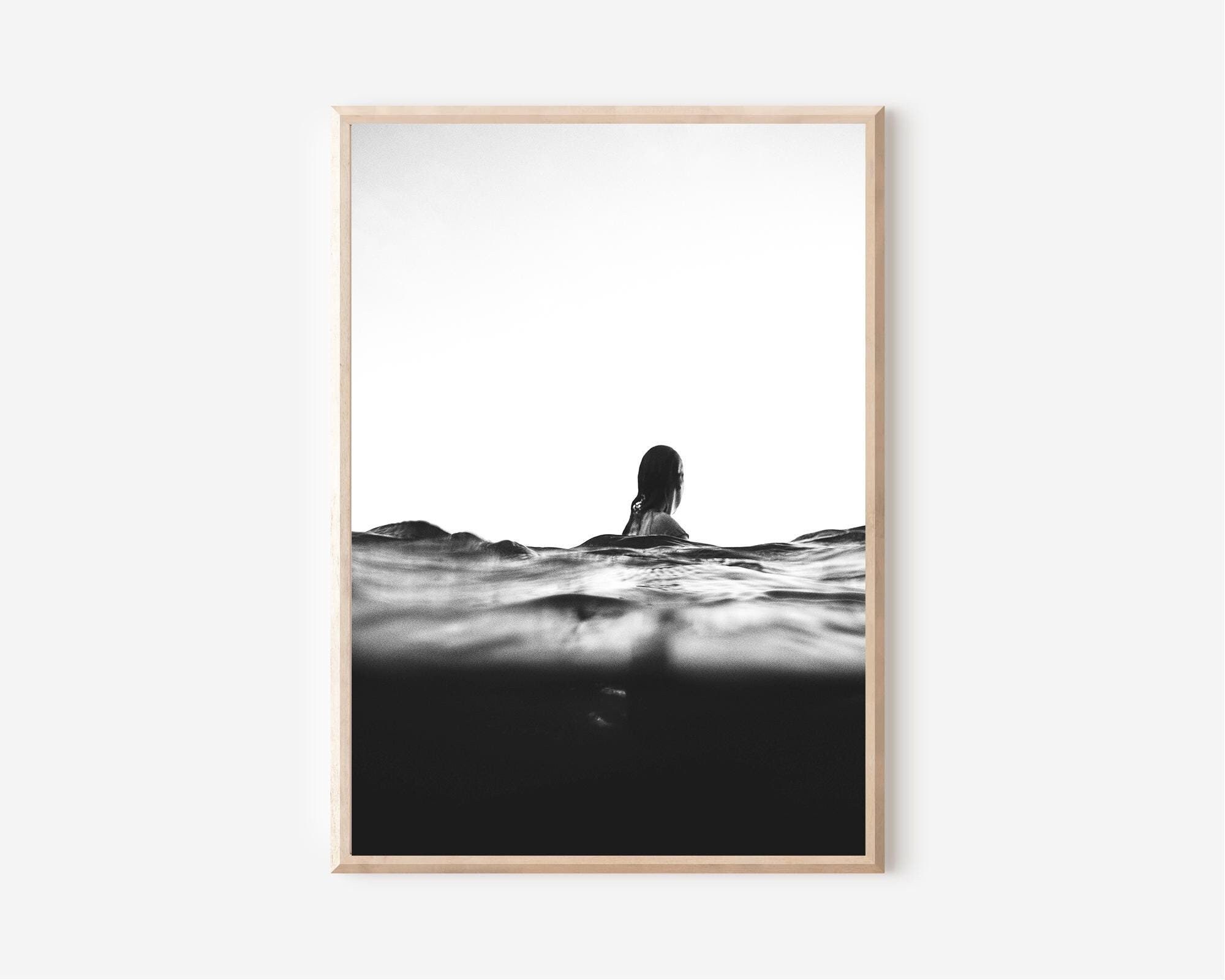 Surfer girl poster - Etsy 日本