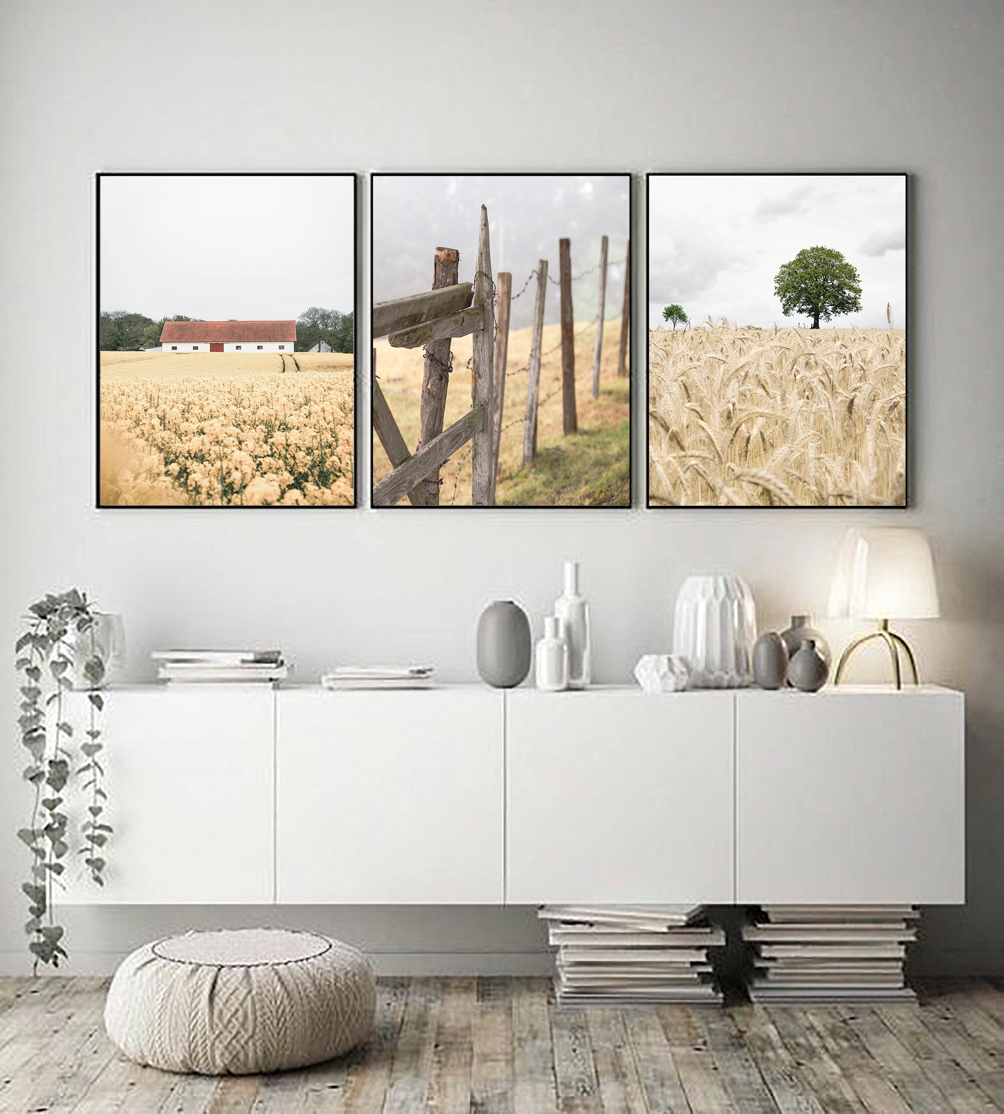 Farmhouse Print Set of 3, Rustic Wall Decor, Nature Wall Decor ...