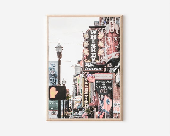 Nashville Print, Nashville Wall Art,Nashville Poster, Country Music Art,Nashville Tennessee Print, Tennessee Poster Print,Downtown Nashville