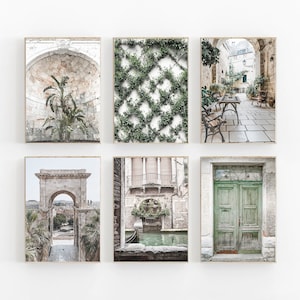 Italy Print Set of 6, Italy City Print, Italy Art Print, Beige Print Set of 6, Mediterranean Print Set, Italy Gallery Wall, Venice Print