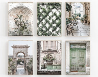 Italy Print Set of 6, Italy City Print, Italy Art Print, Beige Print Set of 6, Mediterranean Print Set, Italy Gallery Wall, Venice Print