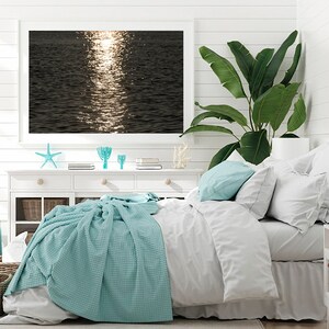 Modern Abstract Wall Decor, Coastal Wall Art Decor, Above the Bed Wall Art, Modern Abstract Wall Decor, Ocean Waves, Sunset Ocean,Minimalist image 2