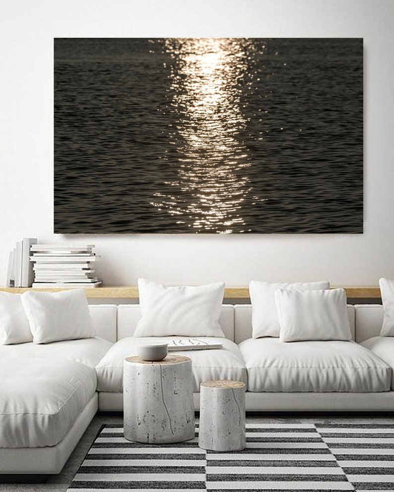 Modern Abstract Wall Decor, Coastal Wall Art Decor, Above the Bed Wall Art, Modern Abstract Wall Decor, Ocean Waves, Sunset Ocean,Minimalist image 10