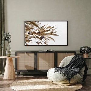 Olive Tree Print, Samsung Frame TV Art, Botanical Digital Art, Art for TV, Frame Art TV, Olive Art Tv, Olive Branch,Art Frame,Samsung Art Tv image 3