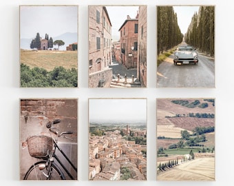 Tuscany Gallery Wall Art Print Set, Italy Travel Photography (Digital Download)