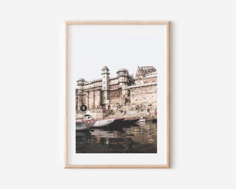 India Wall Art Print Set, Taj Mahal, River Ganges (Digital Download) image 2