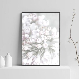 Lilac Wall Decor Print, Botanical Print, Shabby Chic Decor, Pink Floral Wall Print, Blush Pink Wall Art Decor, Bedroom Lilac Blossom Poster image 3