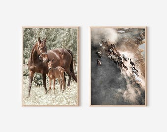 Wild Horses Print: Western Farmhouse Wall Art (Digital Download)