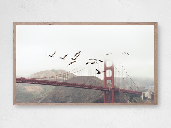 Samsung Frame TV Art, Golden Gate Bridge, Samsung Art TV, Digital Download for Samsung Frame, San Francisco,California Wall Decor,Art for TV