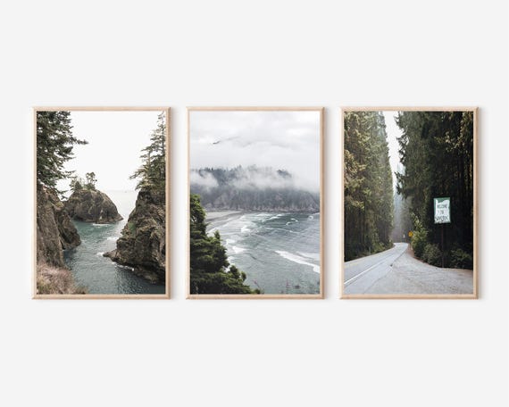 Oregon Print Set Oregon Art Wall Decor Welcome to Oregon Sign Wall Art Oregon Poster Oregon Photo Oregon Coastl Art Print North America USA