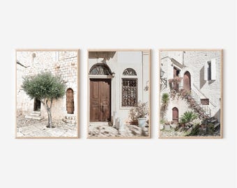 Italy Print Set: Olive Tree, Cityscape, Modern Art (Digital Download)