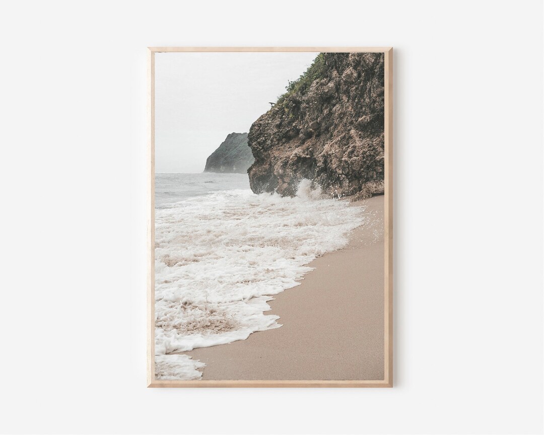 Beach Print Coastal Print Earthy Tones Beach Art Modern Etsy