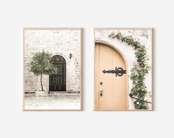 Italy Print Set: Olive Tree & Roses Wall Art (Digital Download)