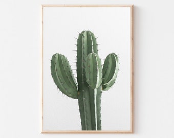 Cactus Print, Cacti Poster Art, Modern Minimalist Poster, Desert Print, Printable Wall Art, Botanical Print, Southwest Arizona Print