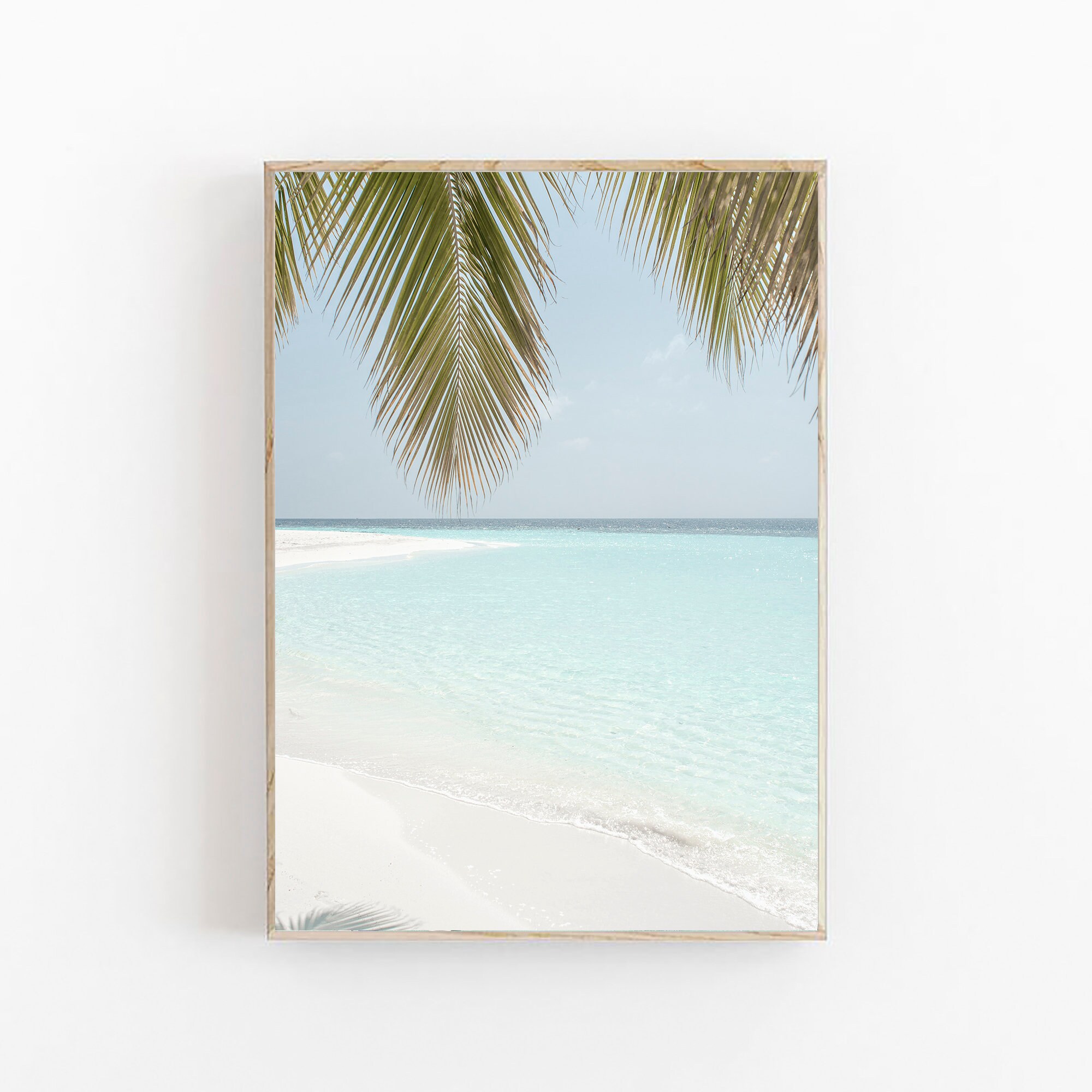 Maldives Print, Maldives Wall Art, Beach Printable Wall Art, Palm Tree ...