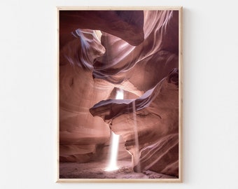 Antelope Canyon Print, Antelope Canyon Wall Art, Desert Print, Southwestern Wall Art, Slot Canyon Print, Arizona Pastel Wall Art, Modern Art