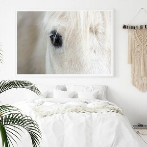 White Horse Print, Icelandic Horse Print, Modern Farmhouse Decor, Boho Printable, Scandinavian Wall Art, Icelandic Horse Close Up, Horse Art image 4