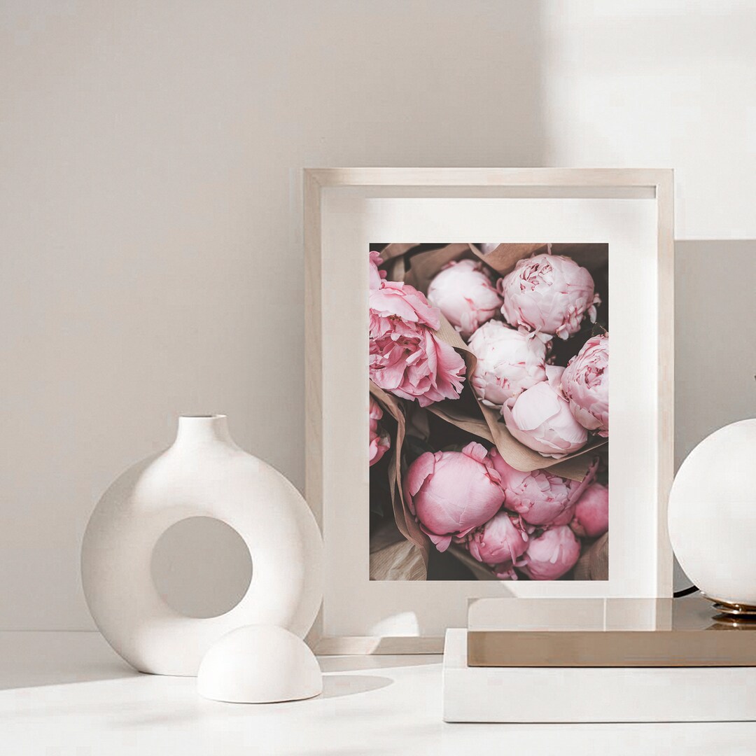 Pink Peony Flower Print, Botanical Wall Art (digital Download) - Etsy