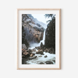 Mountain Print, Waterfall Art Print, Nature Printable Art, Mountain Wall Art,Mountain Landscape Print, Mountain Lake Art,Mountain Lake Print image 2
