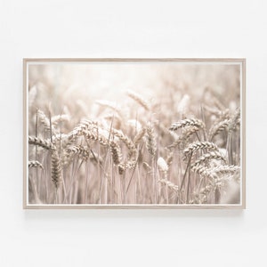Wheat Field Print, Farmhouse Art Decor, Landscape Wall Art, Country Wheat Field Poster, Farmhouse Wall Art, Rustic Wall Decor, Farm Picture