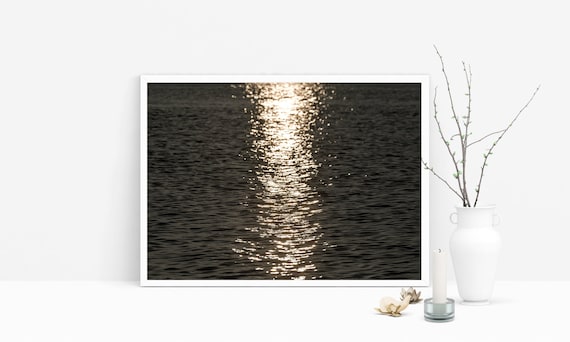 Modern Abstract Wall Decor, Coastal Wall Art Decor, Above the Bed Wall Art, Modern Abstract Wall Decor, Ocean Waves, Sunset Ocean,Minimalist