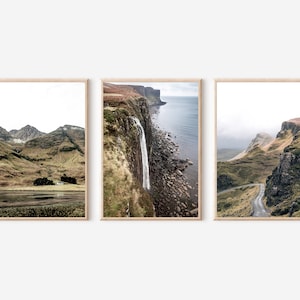 Scotland Print, Nature Gallery Wall, Rustic Landscape Printable, Scotland Set of 3 Wall Art, Scotland Nature Art Print, Scotland Poster