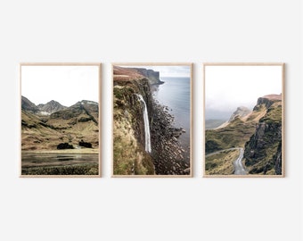 Scotland Landscape Art Print Set, Rustic Gallery Wall (Digital Download)