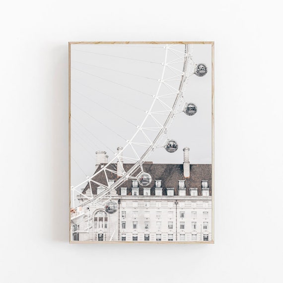 London Print, London Eye Print, London Wall Art, London City Print, England, UK United Kingdom, London Poster, Travel Print, The London Eye