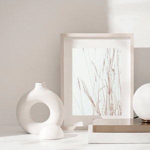 Botanical Print, Dried Grass Art, Kitchen Decor, Farmhouse Art, Beige Art Print, Grass Print, Modern Minimalist Poster, Printable Wall Decor image 5