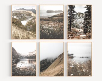 Conjunto de impresiones fotográficas de paisajes de montaña: Galería de naturaleza (descarga digital)