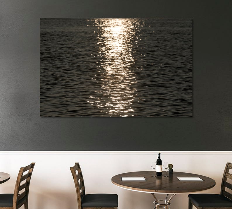 Modern Abstract Wall Decor, Coastal Wall Art Decor, Above the Bed Wall Art, Modern Abstract Wall Decor, Ocean Waves, Sunset Ocean,Minimalist image 7
