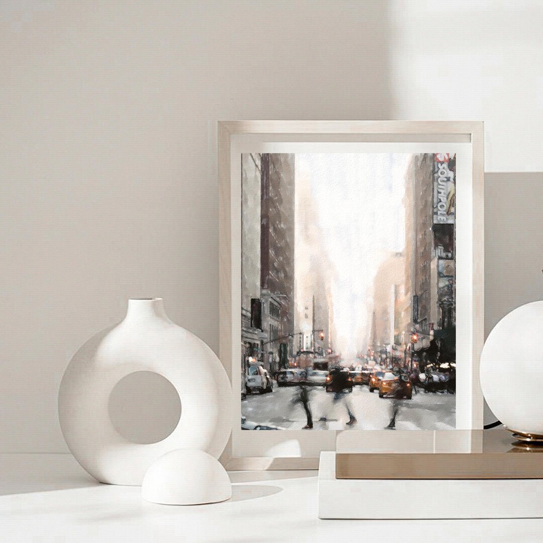 New York City Watercolor Print: NYC Skyline, Manhattan Wall Art ...
