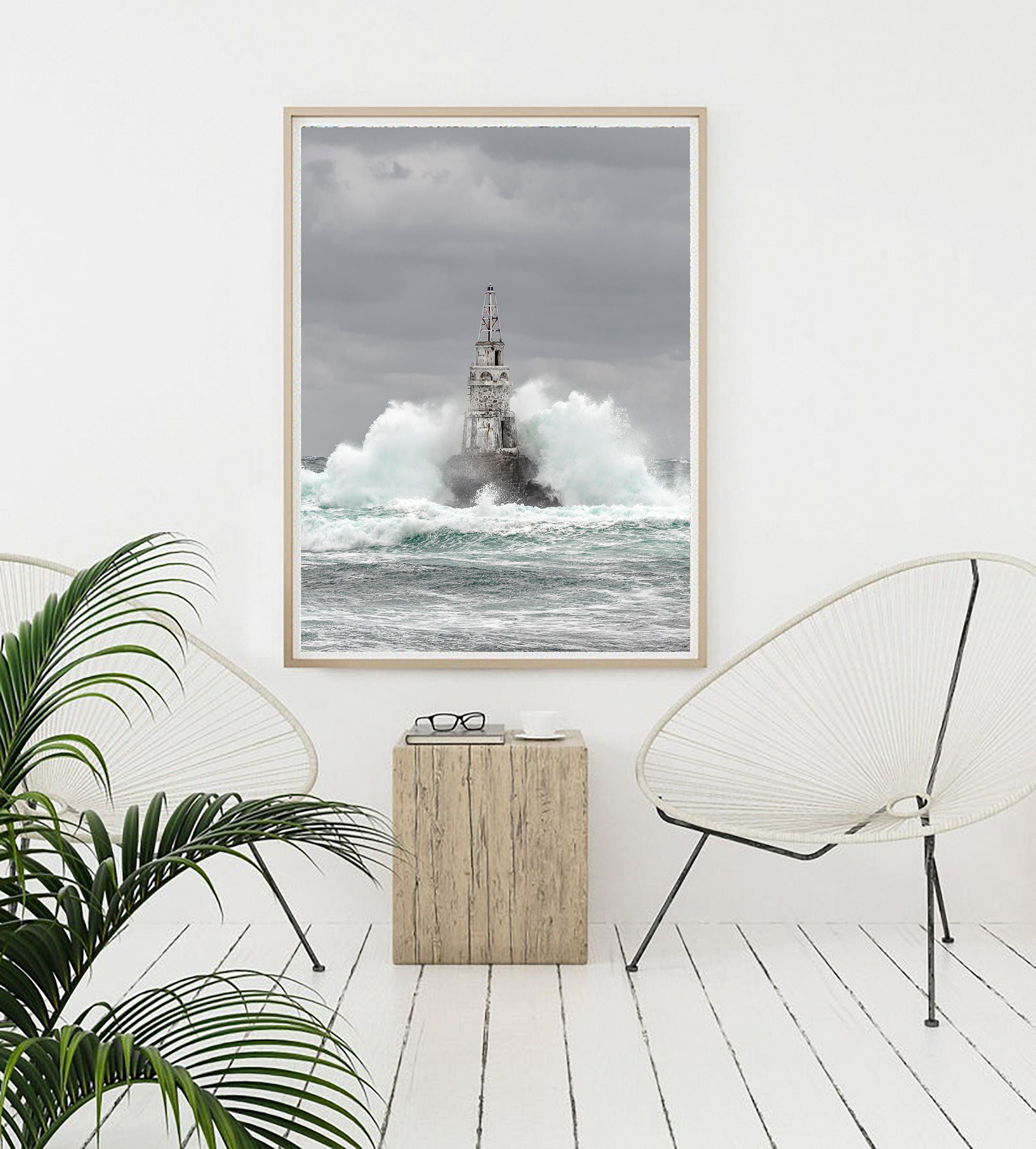Lighthouse Print Decor Coastal Art Decor Ocean Print Modern | Etsy