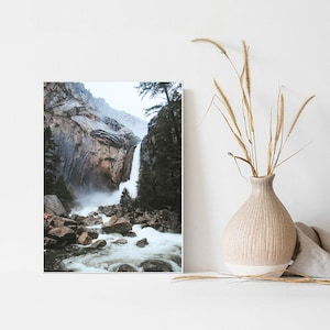 Mountain Print, Waterfall Art Print, Nature Printable Art, Mountain Wall Art,Mountain Landscape Print, Mountain Lake Art,Mountain Lake Print image 4