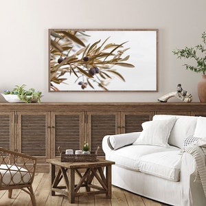 Olive Tree Print, Samsung Frame TV Art, Botanical Digital Art, Art for TV, Frame Art TV, Olive Art Tv, Olive Branch,Art Frame,Samsung Art Tv image 2