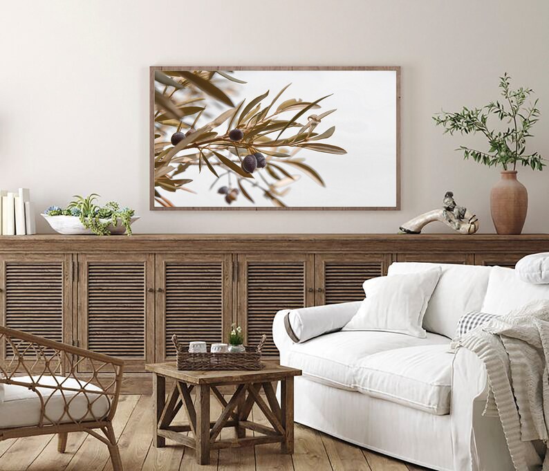 Olive Tree Print, Samsung Frame TV Art, Botanical Digital Art, Art for TV, Frame Art TV, Olive Art Tv, Olive Branch,Art Frame,Samsung Art Tv image 2