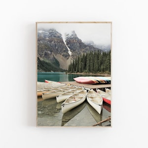 Mountain Lake Print, Nature Landscape, Canada Nature Print, Moraine Lake Print, Nordic Gallery Wall, Nature Print, Banff National Park Art