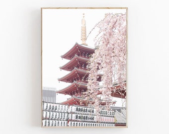 Japan Print, Travel Poster, Japan Wall Art, Japan Temple Print, Modern Minimalist Poster, Japan Poster, Japanese Art Decor, Hasui Poster